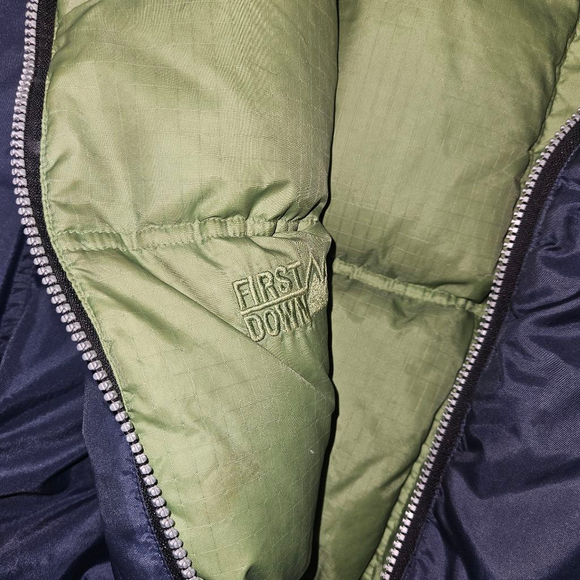 FIRST DOWN Reversible Puffer Jacket Men’s XL Navy / Green Down-Filled - Picture 3 of 7